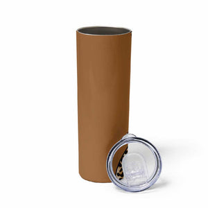Afro Leopard Mix Native Tribal Pattern Skinny Tumbler