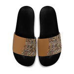 Africa Leopard Mix Native Tribal Pattern Slide Sandals