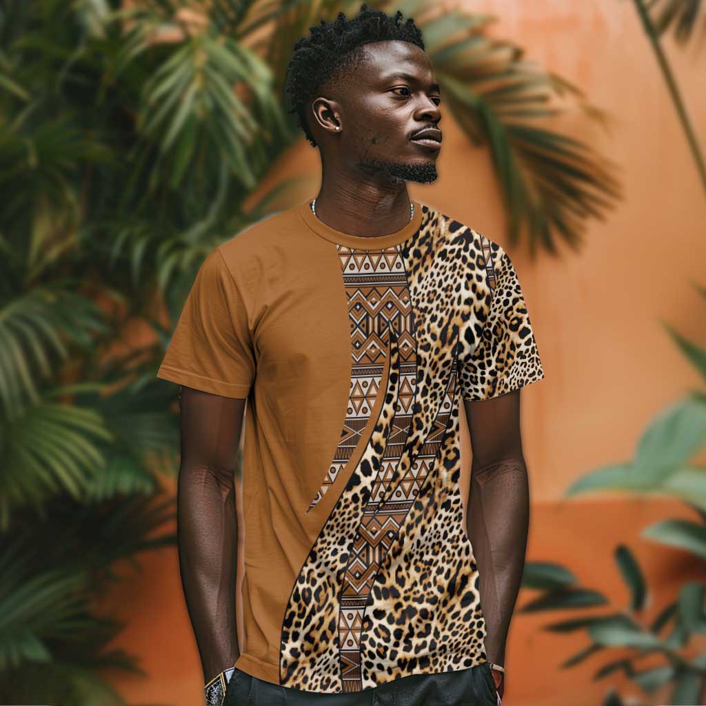 Afro Leopard Mix Native Tribal Pattern T shirt