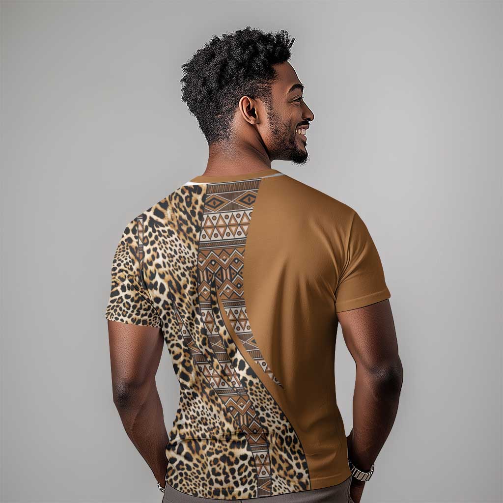 Afro Leopard Mix Native Tribal Pattern T shirt