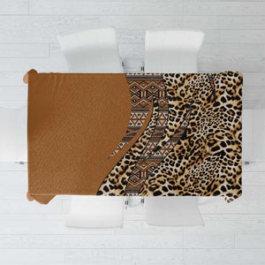 Afro Leopard Mix Native Tribal Pattern Tablecloth