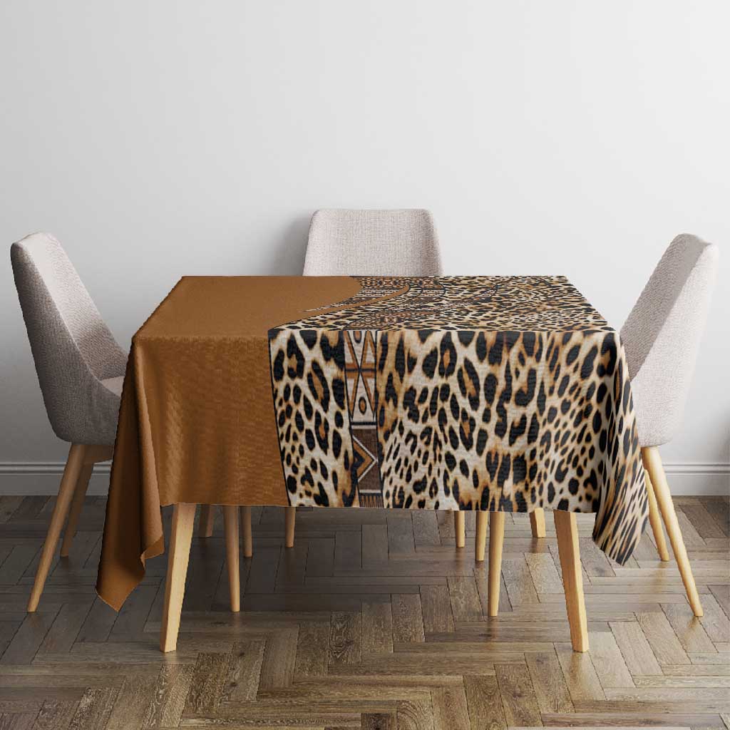 Afro Leopard Mix Native Tribal Pattern Tablecloth