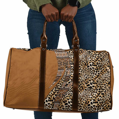 Africa Leopard Mix Native Tribal Pattern Travel Bag