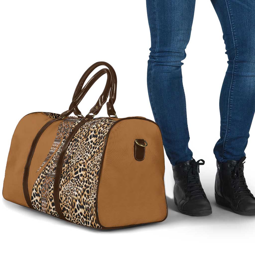 Africa Leopard Mix Native Tribal Pattern Travel Bag