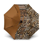 Africa Leopard Mix Native Tribal Pattern Umbrella