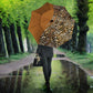 Africa Leopard Mix Native Tribal Pattern Umbrella
