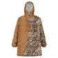 Afro Leopard Mix Native Tribal Pattern Wearable Blanket Hoodie