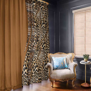 Afro Leopard Mix Native Tribal Pattern Window Curtain