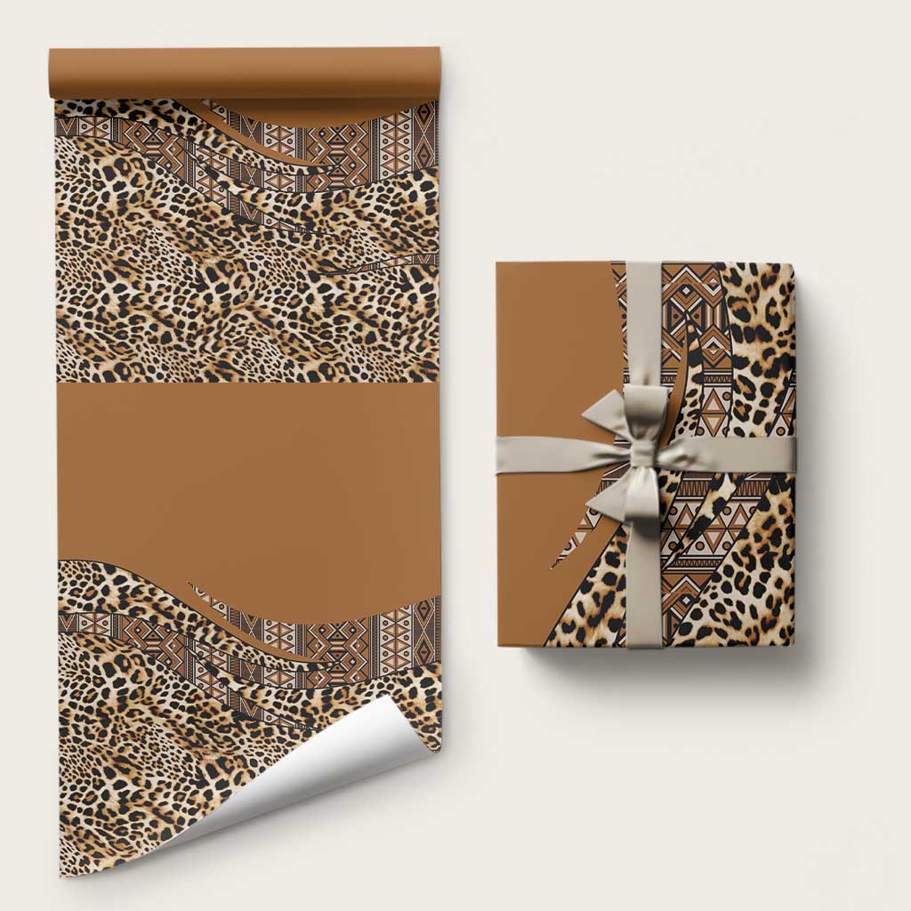 Africa Leopard Mix Native Tribal Pattern Wrapping Paper - African Pride