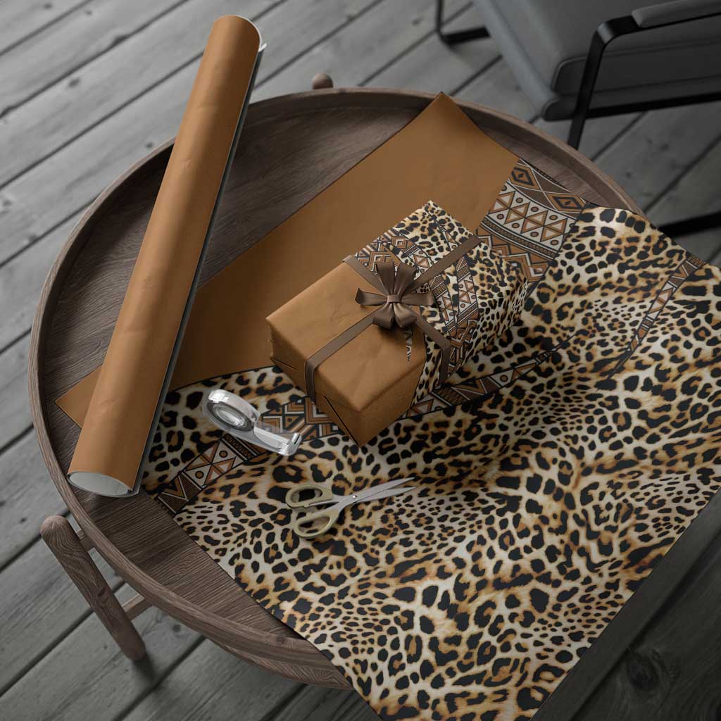 Africa Leopard Mix Native Tribal Pattern Wrapping Paper - African Pride
