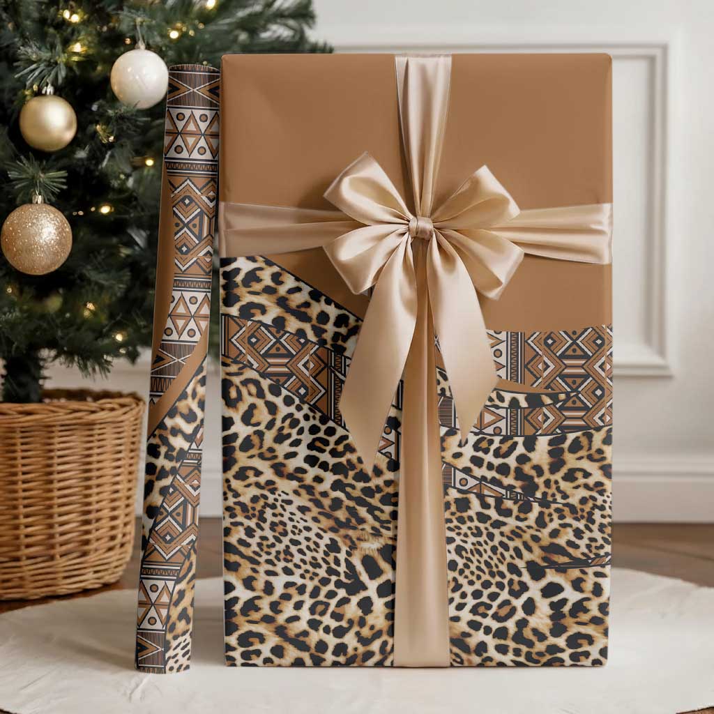 Africa Leopard Mix Native Tribal Pattern Wrapping Paper - African Pride