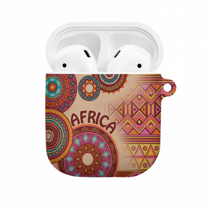 Africa Tribal Traditional Pattern AirPods Case Beige Motif