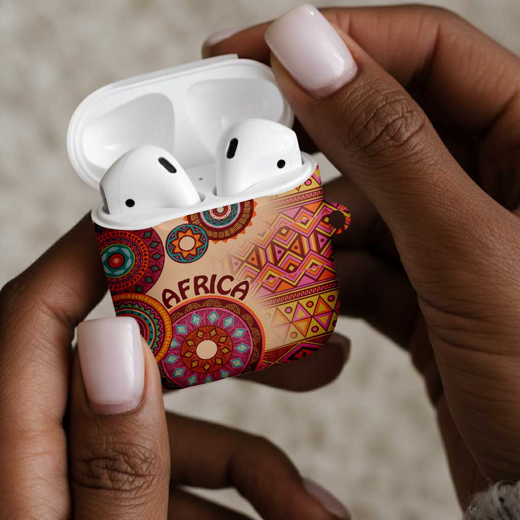 Africa Tribal Traditional Pattern AirPods Case Beige Motif