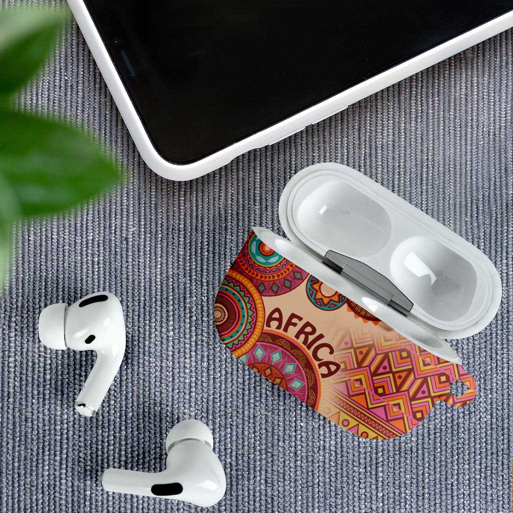 Africa Tribal Traditional Pattern AirPods Case Beige Motif