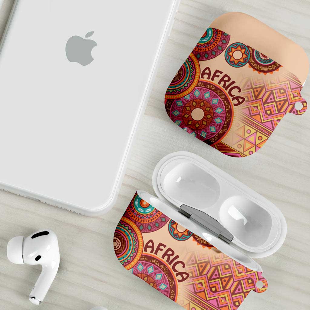 Africa Tribal Traditional Pattern AirPods Case Beige Motif