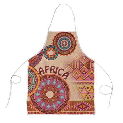 Africa Tribal Traditional Pattern Apron Beige Motif