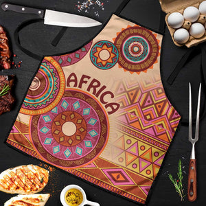 Africa Tribal Traditional Pattern Apron Beige Motif