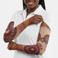 Africa Tribal Traditional Pattern Arm Sleeves Beige Motif