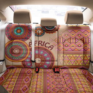 Afro Tribal Traditional Pattern Back Car Seat Cover Beige Motif