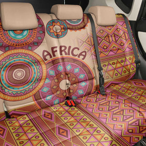 Afro Tribal Traditional Pattern Back Car Seat Cover Beige Motif