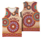 Afro Tribal Traditional Pattern Basketball Jersey Beige Motif LT9