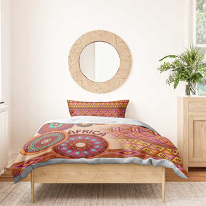 Afro Tribal Traditional Pattern Bedding Set Beige Motif