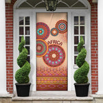Africa Tribal Traditional Pattern Door Cover Beige Motif