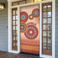 Africa Tribal Traditional Pattern Door Cover Beige Motif