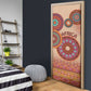 Africa Tribal Traditional Pattern Door Cover Beige Motif