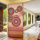 Africa Tribal Traditional Pattern Door Cover Beige Motif