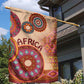 Afro Tribal Traditional Pattern Garden Flag Beige Motif