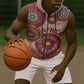 Afro Tribal Traditional Pattern Sleeveless Zip Hoodie Beige Motif - African Pride