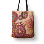 Africa Tribal Traditional Pattern Tote Bag Beige Motif