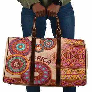 Africa Tribal Traditional Pattern Travel Bag Beige Motif