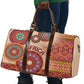 Africa Tribal Traditional Pattern Travel Bag Beige Motif