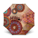 Africa Tribal Traditional Pattern Umbrella Beige Motif
