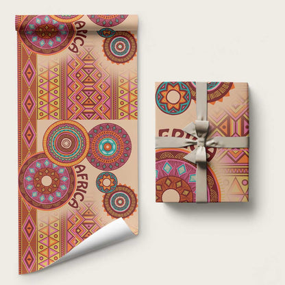 Africa Tribal Traditional Pattern Wrapping Paper Beige Motif - African Pride