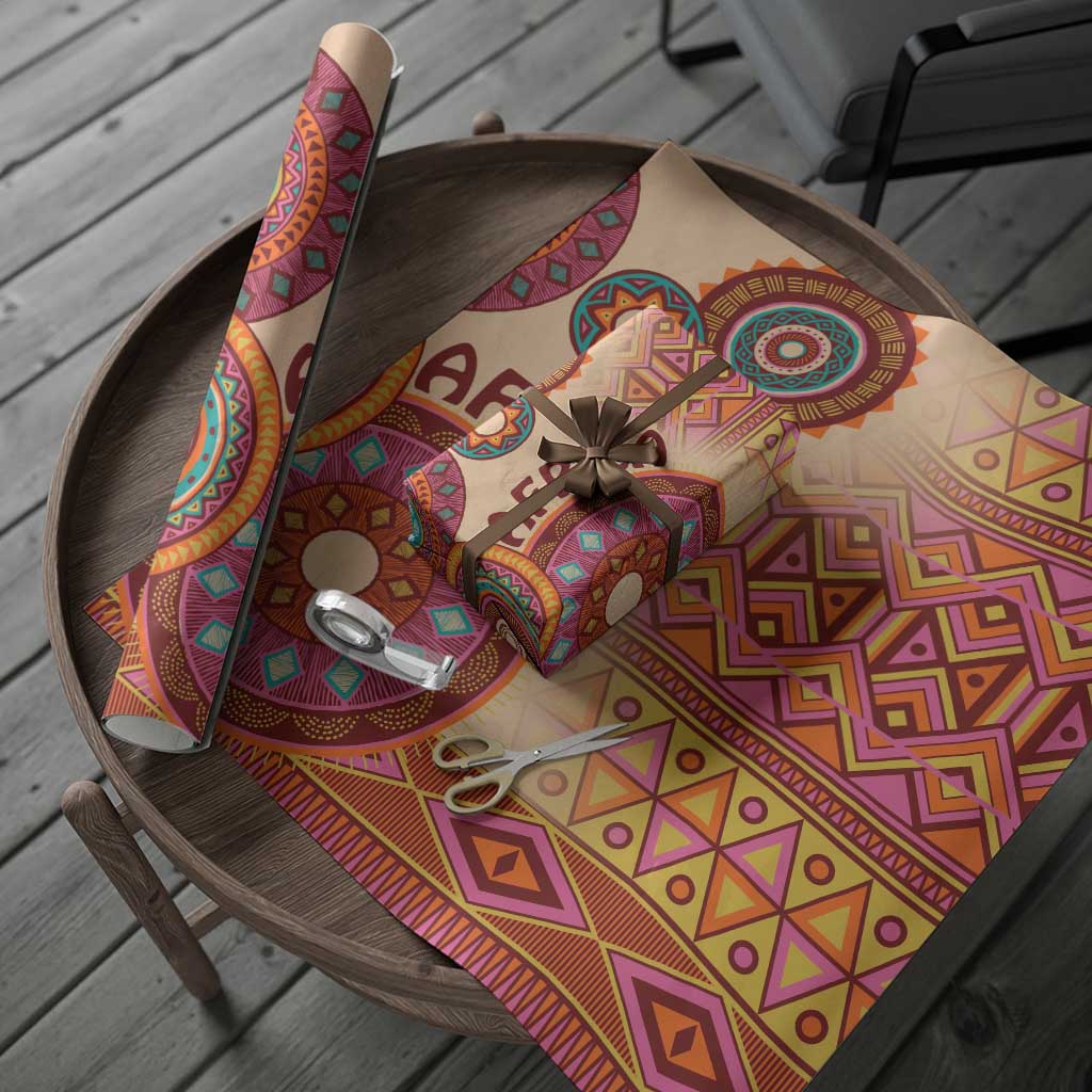 Africa Tribal Traditional Pattern Wrapping Paper Beige Motif - African Pride