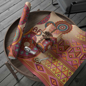 Africa Tribal Traditional Pattern Wrapping Paper Beige Motif - African Pride