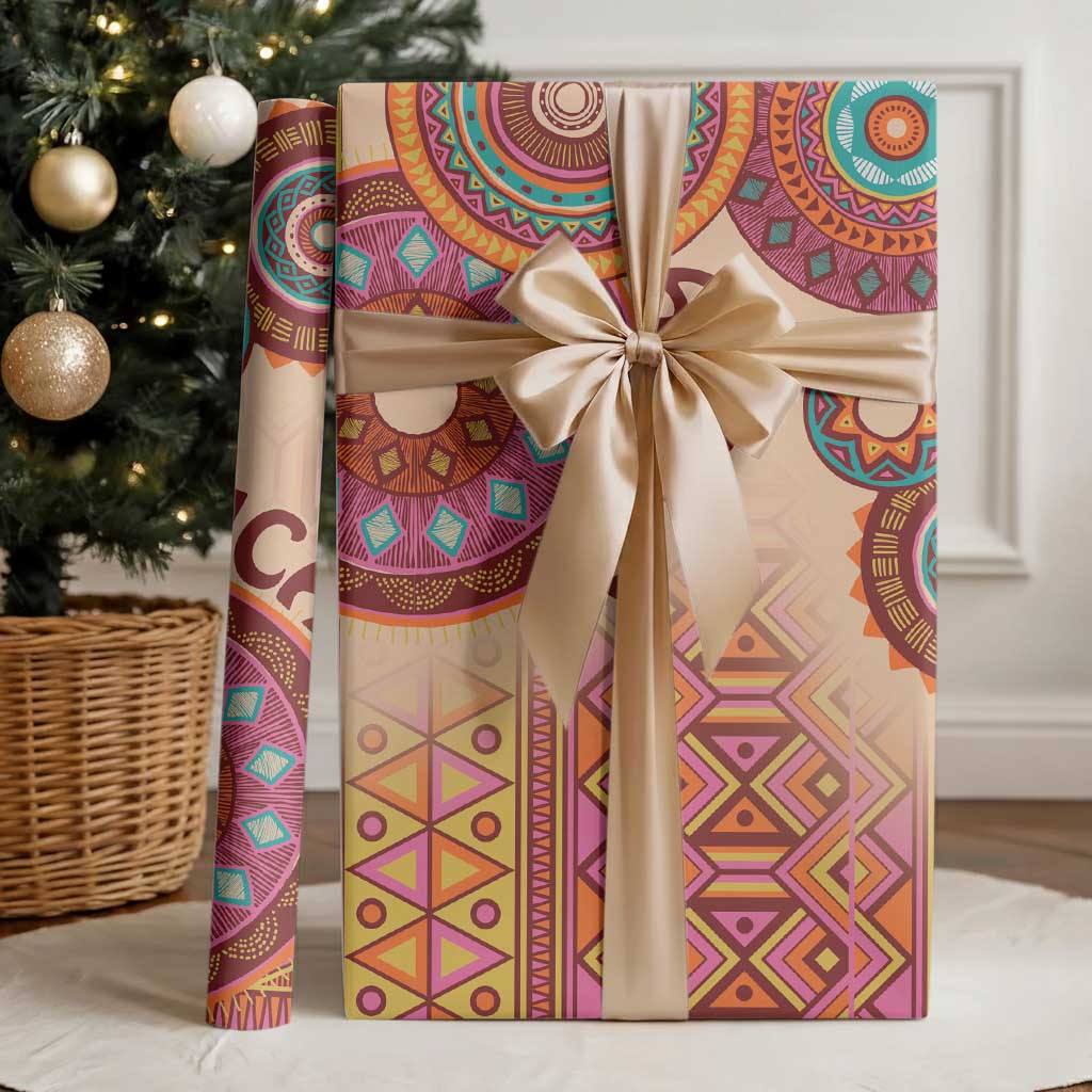 Africa Tribal Traditional Pattern Wrapping Paper Beige Motif - African Pride