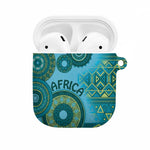 Africa Tribal Traditional Pattern AirPods Case Blue Motif