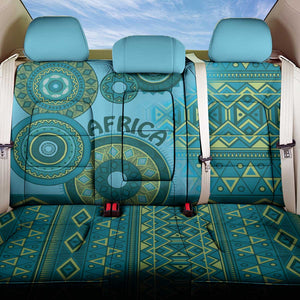 Afro Tribal Traditional Pattern Back Car Seat Cover Blue Motif