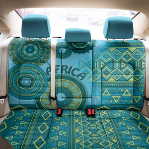 Afro Tribal Traditional Pattern Back Car Seat Cover Blue Motif