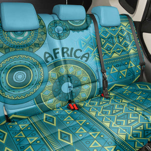 Afro Tribal Traditional Pattern Back Car Seat Cover Blue Motif