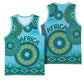 Afro Tribal Traditional Pattern Basketball Jersey Blue Motif LT9