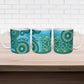 Africa Tribal Traditional Pattern Ceramic Mug Blue Motif