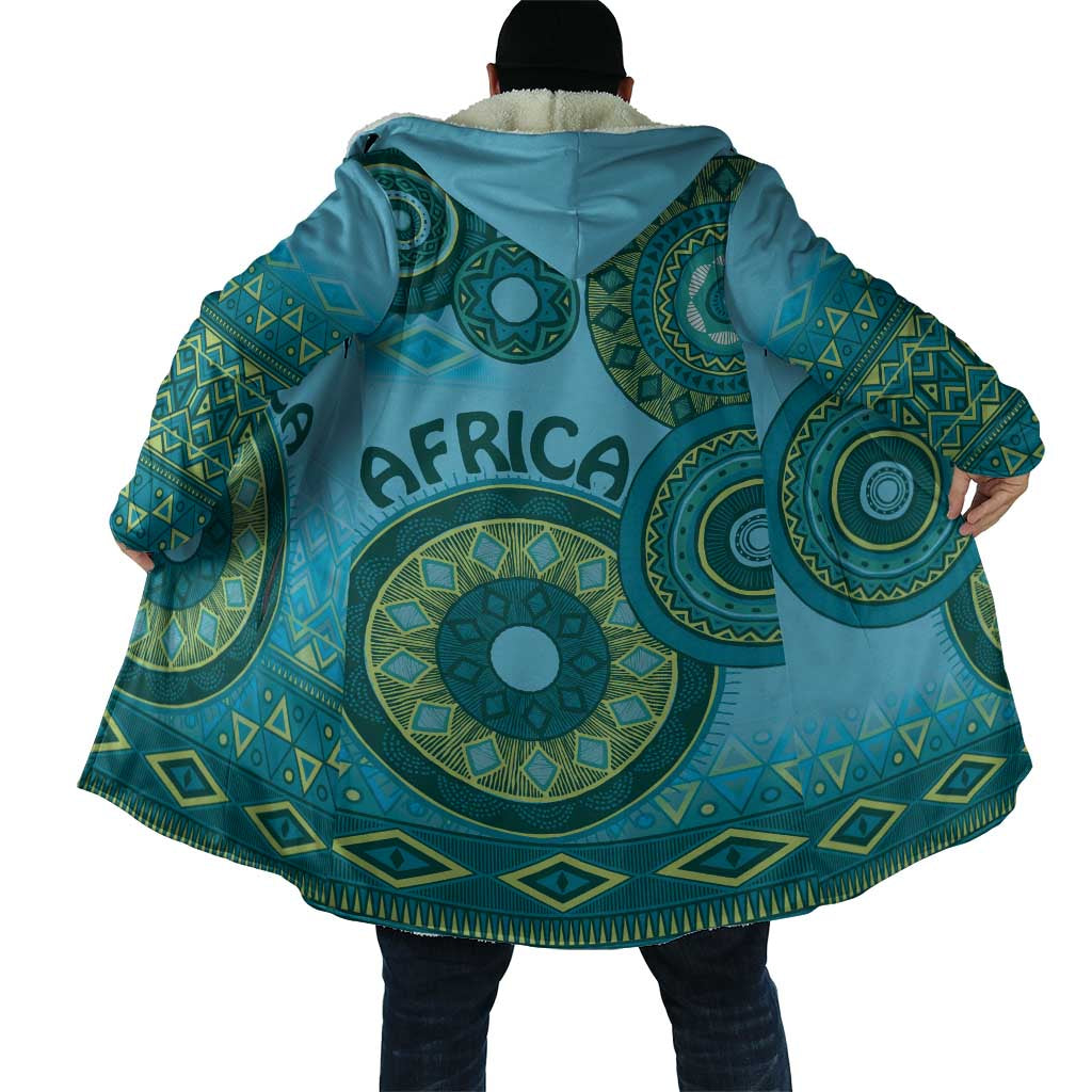 Africa Tribal Traditional Pattern Cloak Blue Motif
