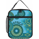 Africa Tribal Traditional Pattern Lunch Bag Blue Motif
