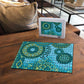 Africa Tribal Traditional Pattern Puzzle Blue Motif