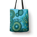 Africa Tribal Traditional Pattern Tote Bag Blue Motif